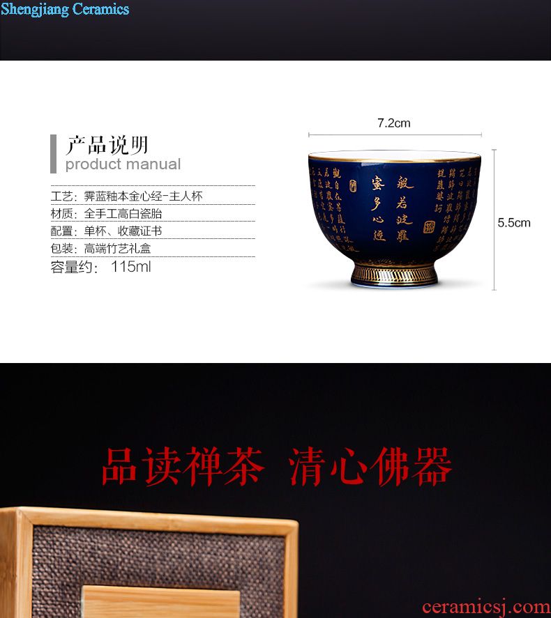 Pure hand-painted ceramic teapot blue and white porcelain painting landscape single pot of little teapot set manually jingdezhen kung fu tea set