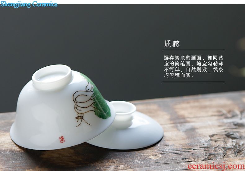 Three frequently hall your kiln cups Sample tea cup personal jingdezhen ceramics slicing can raise master cup single cup S44008