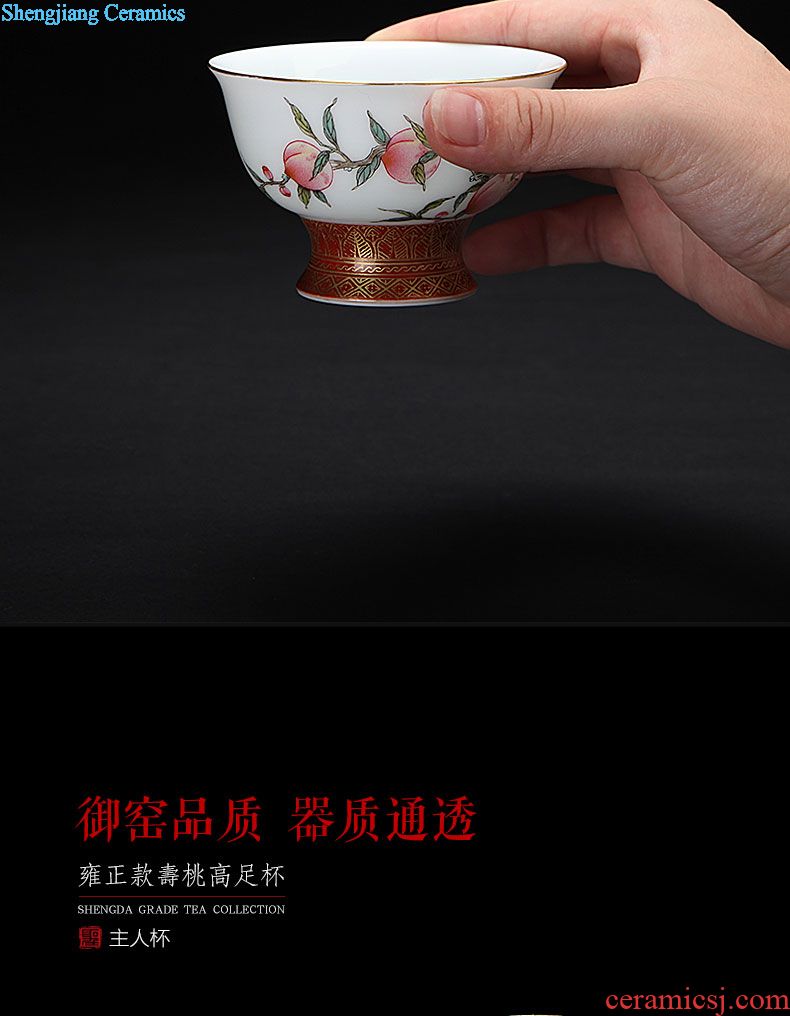 Kung fu master ceramic cups cup hand-painted double phoenix sample tea cup all hand jingdezhen blue and white porcelain cups tea sets