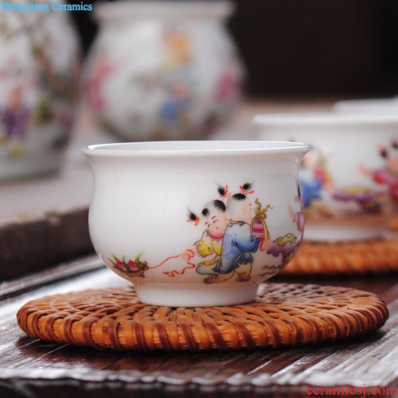 Owl kiln jingdezhen hand-painted pastel kung fu tea accessories ceramics) tea tea filtration rack