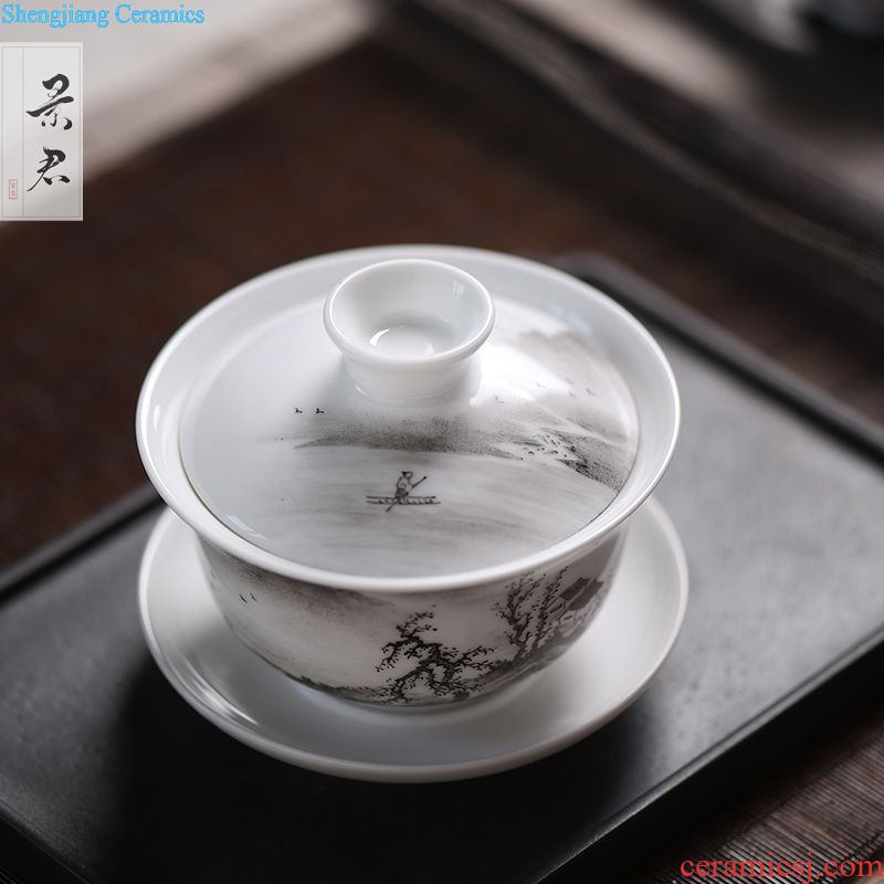JingJun jingdezhen ceramics hand-painted color bucket cylinder cup chicken all hand sample tea cup master kung fu tea cups
