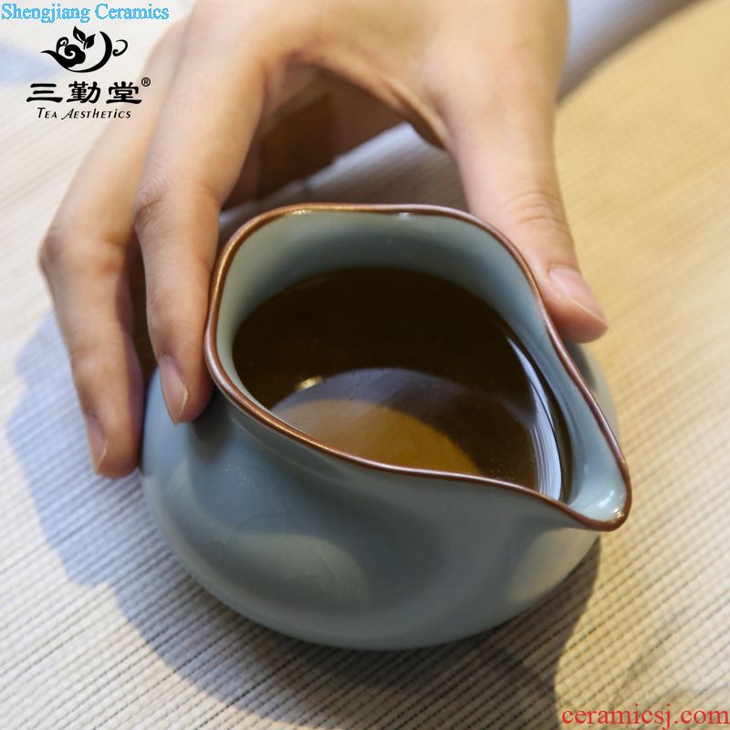 The three frequently Jingdezhen ceramic tea pot home large seal pot shadow celadon storage jar puer tea