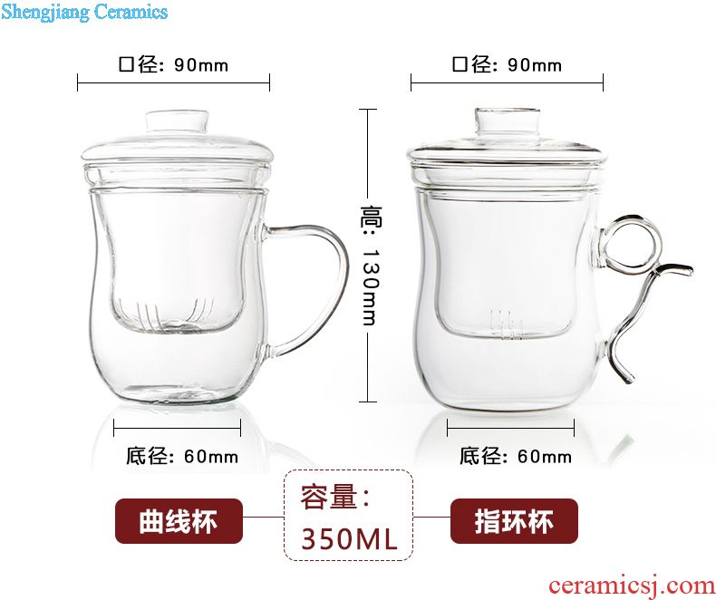 The three regular caddy large persimmon seal pot jingdezhen domestic large deposit S51100 wake receives tea storehouse