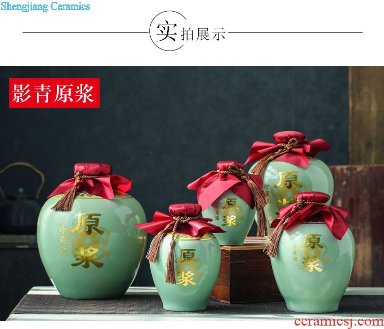 Barrel of jingdezhen ceramics with cover household rice storage box sealing insect-resistant 10/20 jin pickles jar of flour ricer box