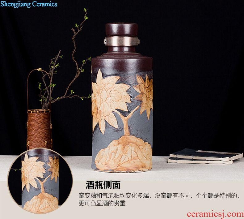 Bubble jars bubble bottle 10 jins jar with leading archaize of jingdezhen ceramic jars medicine bottle seal wine