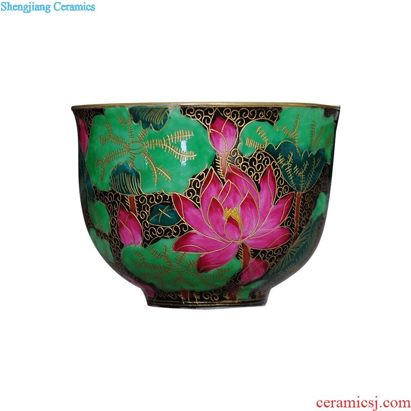 Jingdezhen ceramic cups hat to cup Flower is kung fu tea cup Hand painted porcelain cup sample tea cup individuals