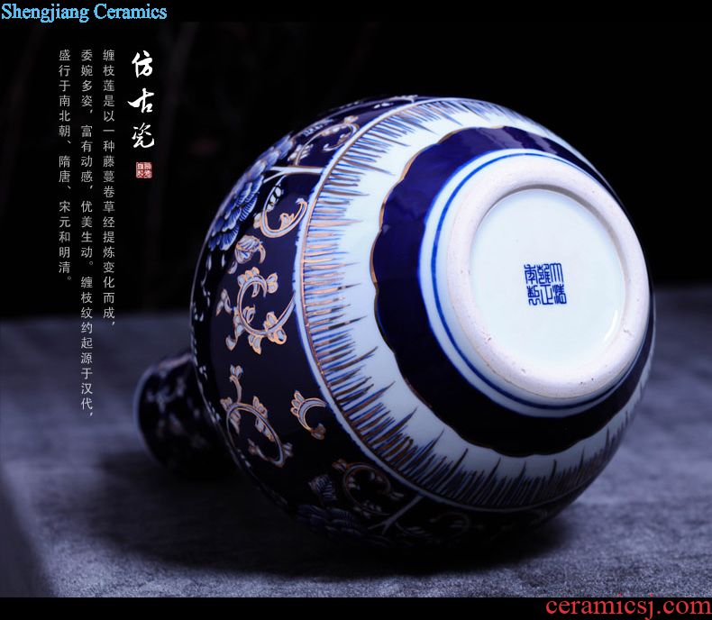 Master of jingdezhen ceramics hand-painted mesa cranes big vase vases, modern household crafts