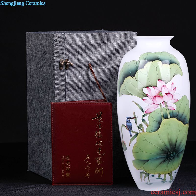 Jingdezhen ceramics imitation qing qianlong fukuyama ShouHai furnishing articles of Chinese blue and white porcelain vases, flower arrangement sitting room adornment