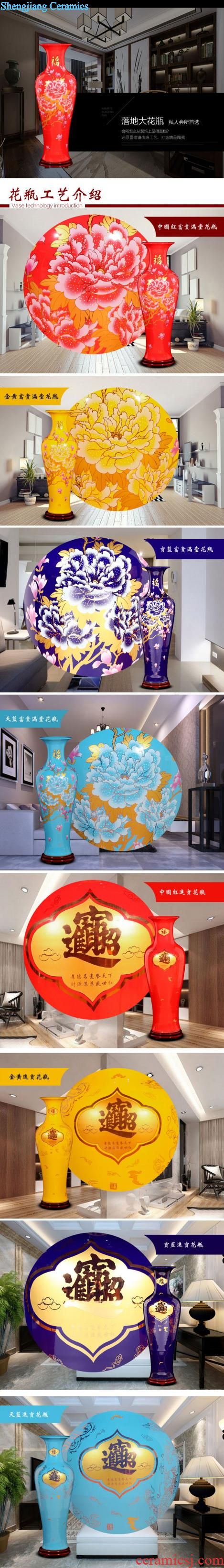 Jingdezhen ceramic hand-painted powder enamel vase place to live in the sitting room of new Chinese style flower arranging porcelain decorative arts and crafts