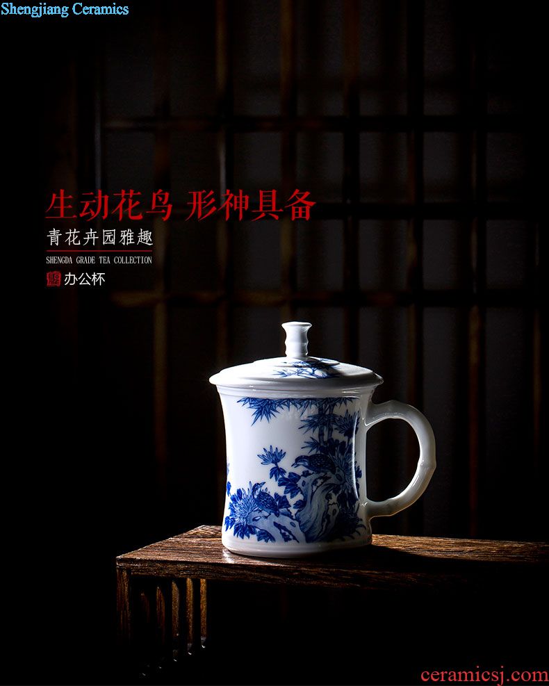 Santa wear ceramic kung fu tea set hand painted enamel colour film grass dragon master cup jingdezhen all hand cups