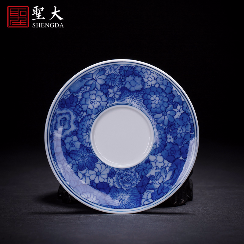 The big three red colour is blue and white alum tureen teacups hand-painted ceramic tea out of the water bowl of jingdezhen tea service