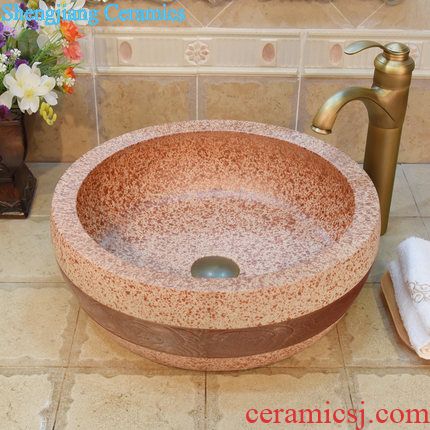 Jingdezhen JingYuXuan art basin accessories vertical seated all hot and cold water copper antique bamboo leader