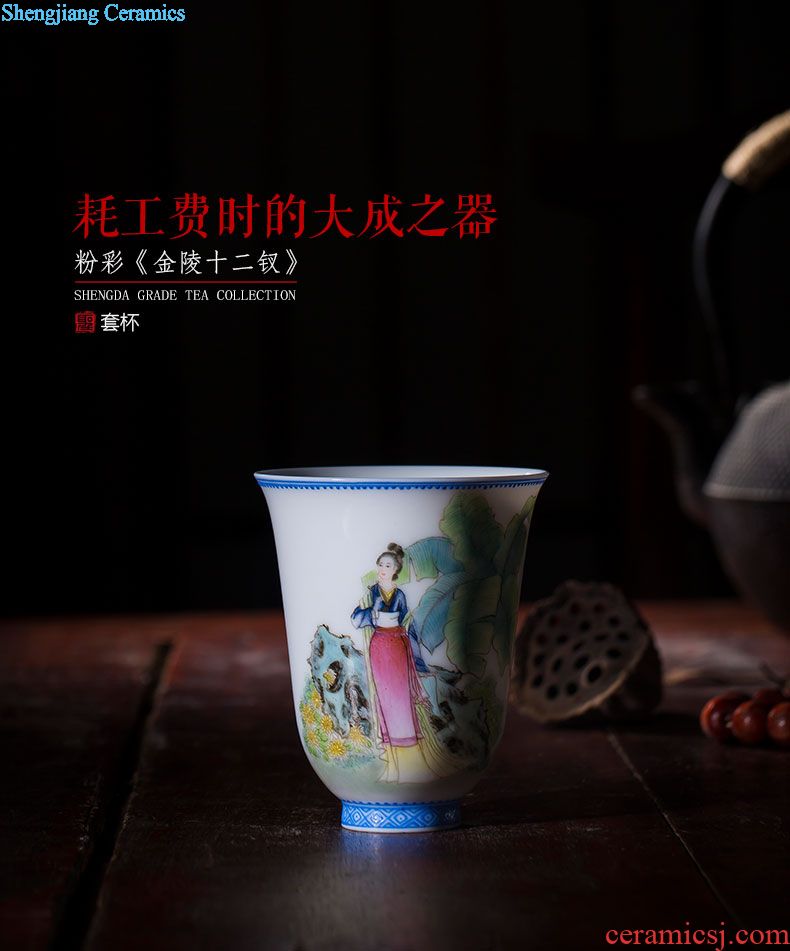 Santa boutique hand-painted color ink kung fu panda sample tea cup jingdezhen ceramics cup tea masters cup to foreigners