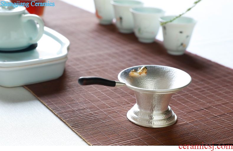 The three attendance hall jingdezhen ceramic sample tea cup master cup bowl kung fu tea cups color glaze pu-erh tea cup