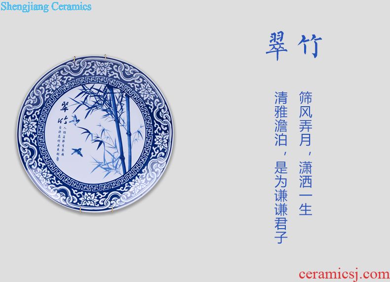 Jingdezhen ceramics decoration plate modern fashion plate hanging dish furnishing articles antique porcelain porcelain paintings