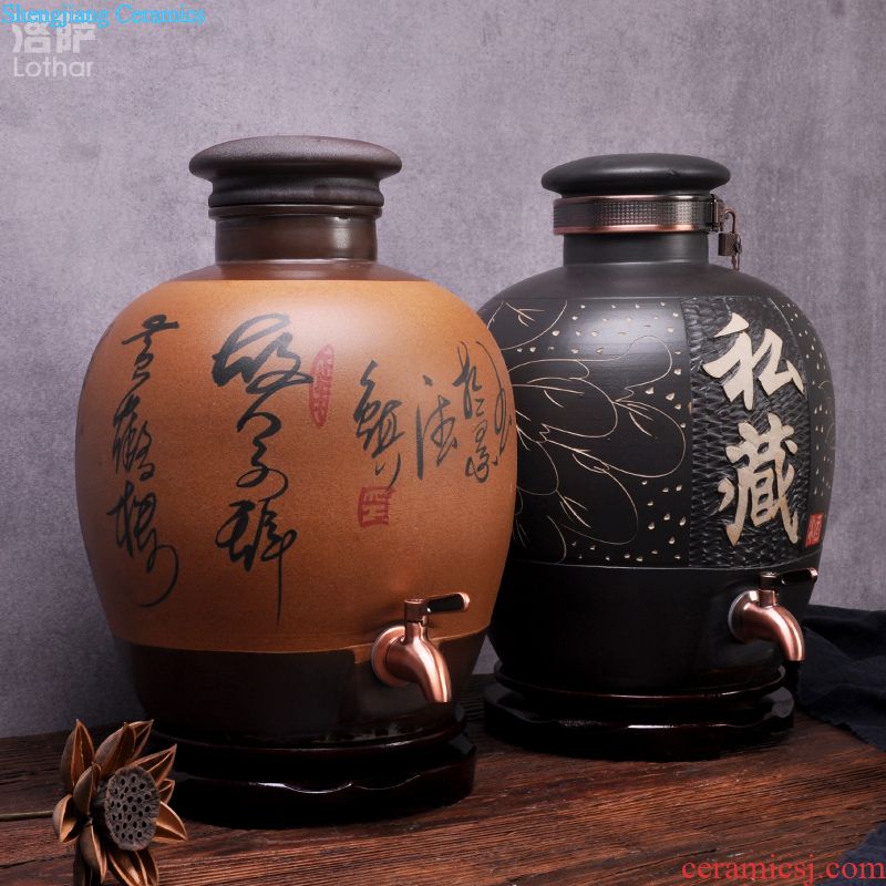 Jingdezhen ceramic bottle 1 catty 2 jins 5 jins of 10 jins empty seal pot liquor small it save wine cellar wine jar