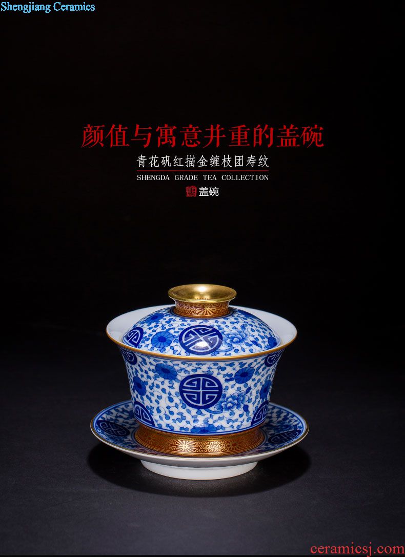 Individual sample tea cup cup of jingdezhen ceramic hand-painted new color boy make spring master cup of tea by hand kung fu tea cups