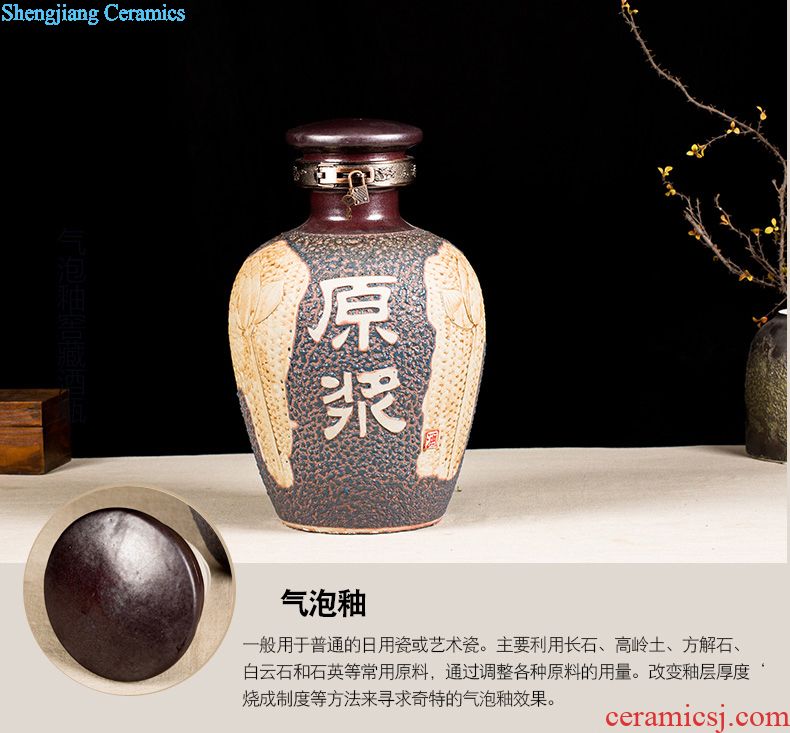 Archaize ceramic jars the general pot of 20 jins with leading wine bubble jars bottle it jingdezhen archaize jars