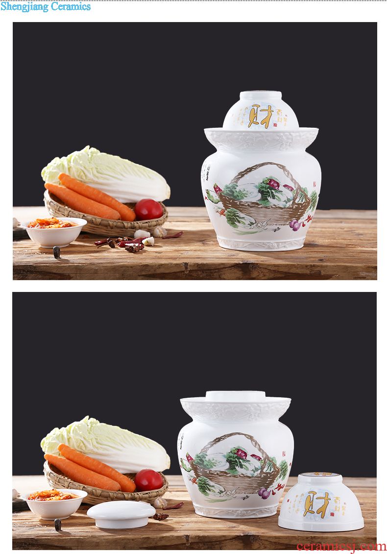 Jingdezhen ceramic jars home with cover 10 50 pounds to soak it wine sealed empty jar