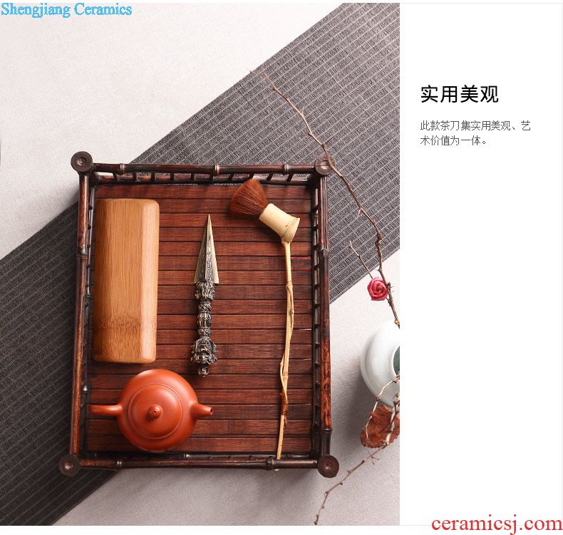 Drink to secret sea ceramic glaze water type tea tea tray large round household contracted dry tea sets of kung fu tea tray