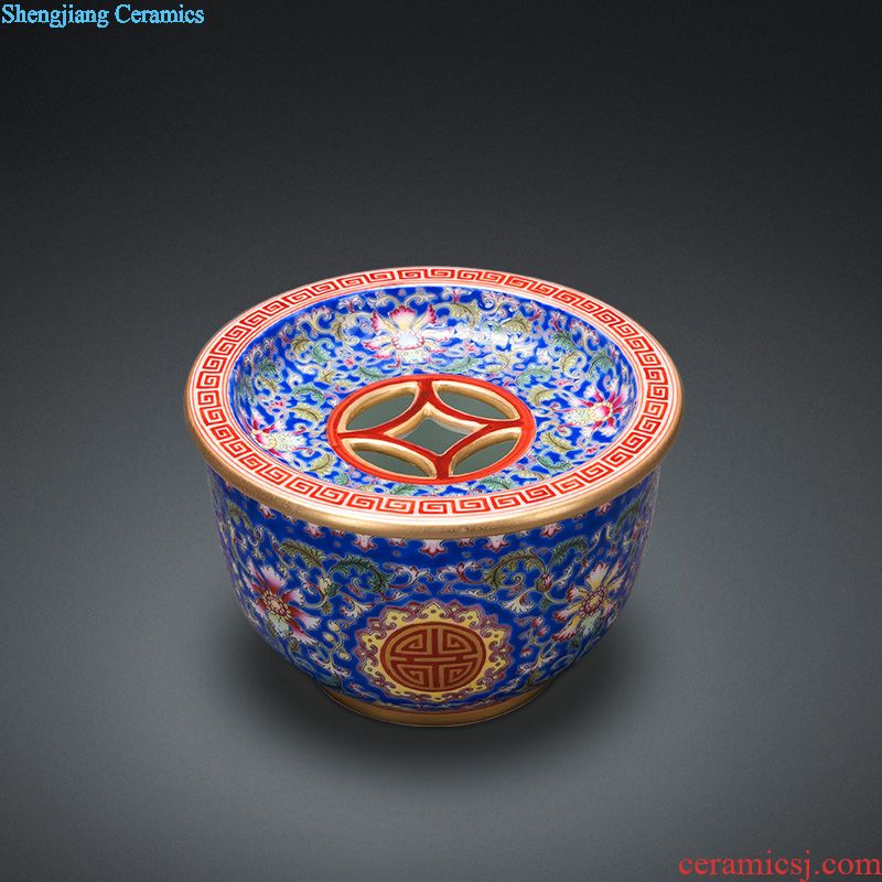 JingJun Jingdezhen ceramics Blue and white flower is all hand hand sample tea cup Kung fu master tea cups