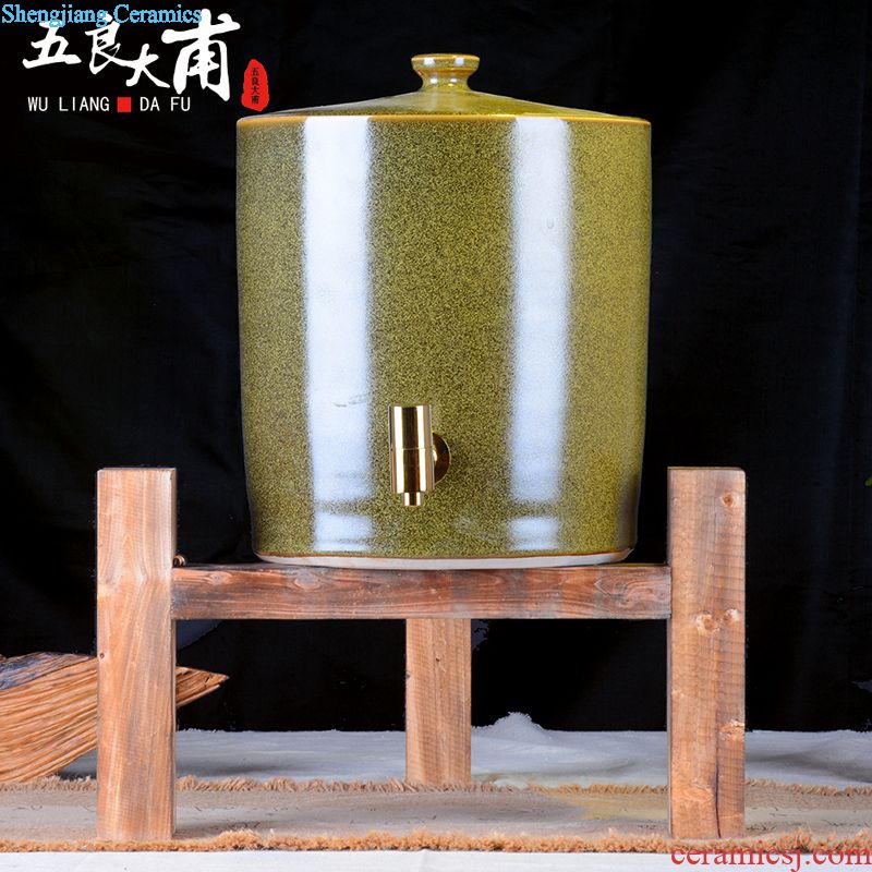 Jingdezhen big jar 100 catties of earthenware 50 barrel archaize bubble wine GuanPing household seal storage tank
