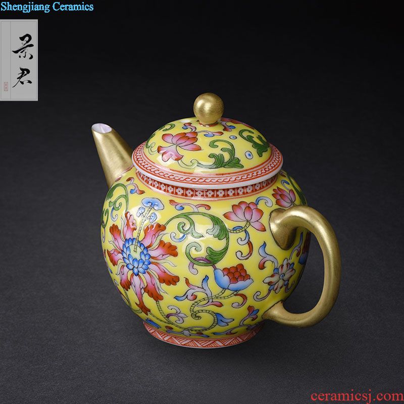 Jingdezhen ceramic offering blue gold hand-painted kung fu tea cup single sample tea cup tea cup of ceramic personal tea cup