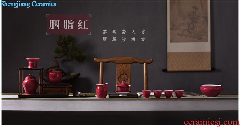 Jingdezhen hand-painted color ink landscape JingJun fair mug tea accessories points tea, kungfu tea accessories