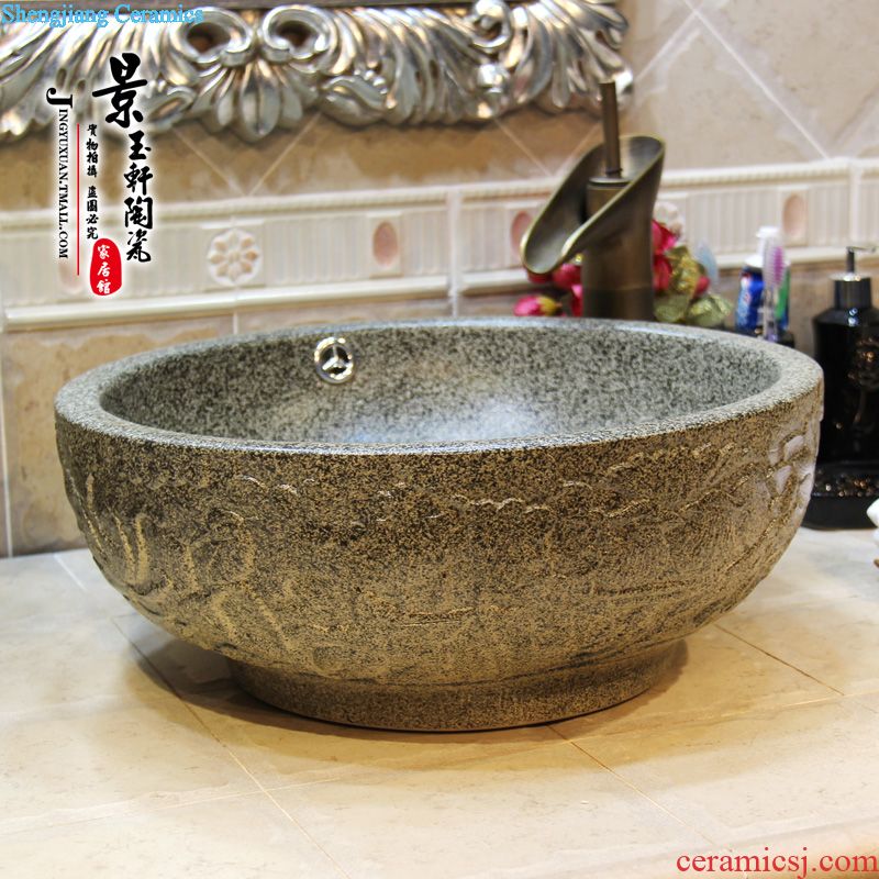 JingYuXuan jingdezhen ceramic art basin stage basin sinks the sink basin small 35 white cordate telosma