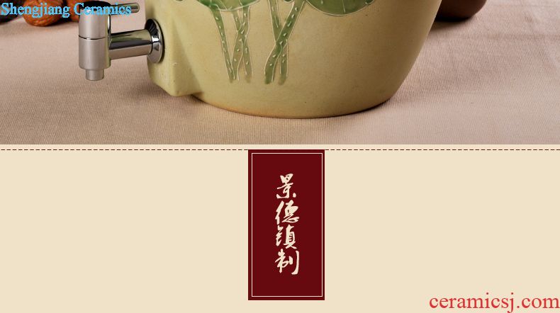 Jingdezhen ceramic bottle 1 catty storing wine collection seal pot liquor bottle can be a gift bottle of household hip flask