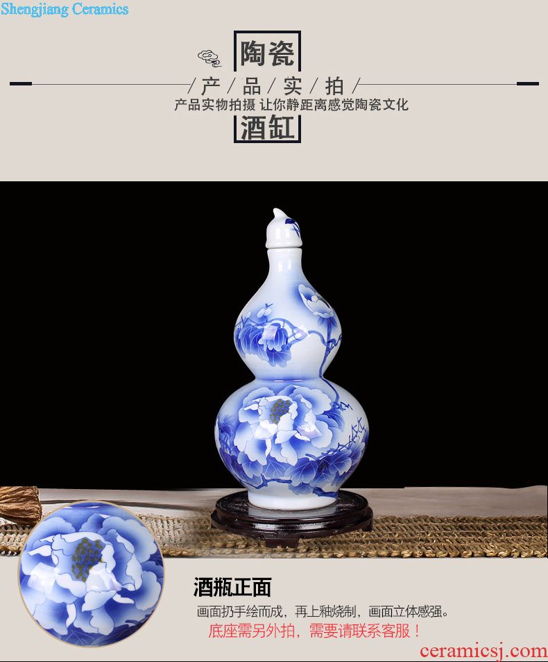 Ricer box barrel jingdezhen ceramic m altar 50 kg flour noodles barrels of kitchen storage cylinder barrel storage tank decoration