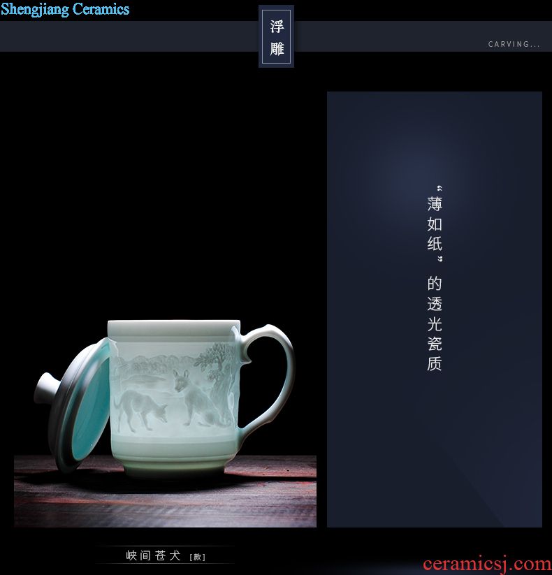 Jingdezhen ceramic tea pot large hand-painted porcelain vacuum sealed cans tieguanyin tea storage tanks