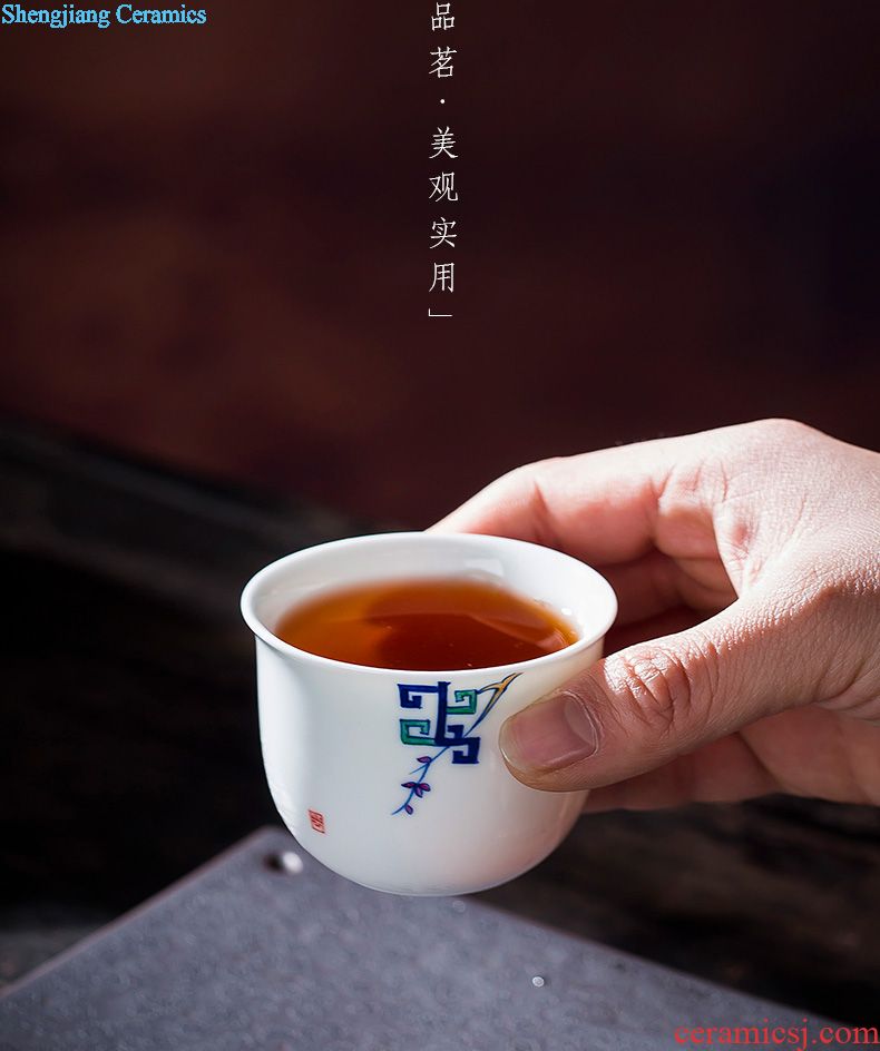 St the ceramic kung fu tea master cup hand-painted new boy tong qu sample tea cup set of glasses of jingdezhen tea service