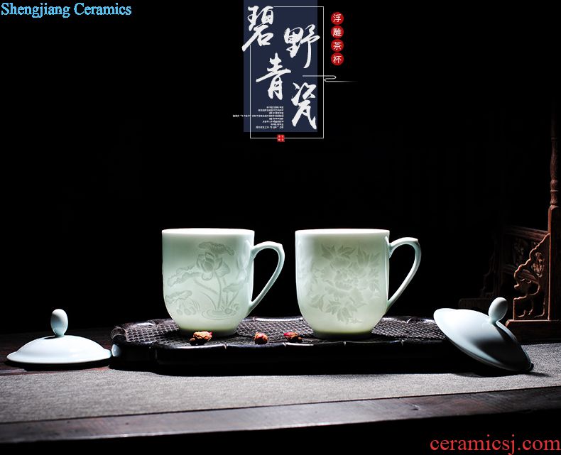 Jingdezhen ceramic tea pot large hand-painted porcelain vacuum sealed cans tieguanyin tea storage tanks
