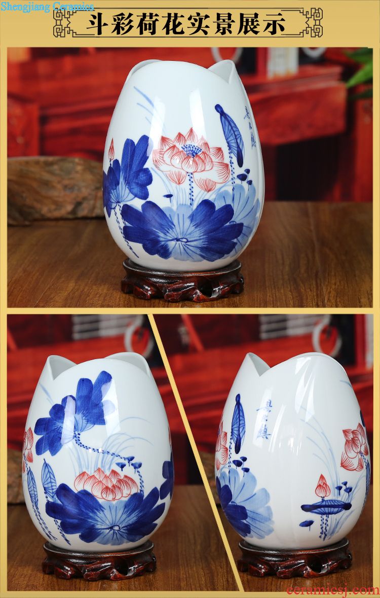 Jingdezhen ceramics kiln red glaze floret bottle of modern household act the role ofing is tasted furnishing articles sitting room decoration arts and crafts