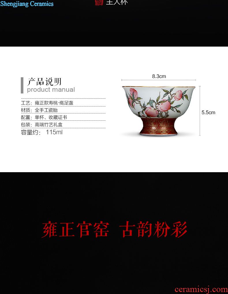 Kung fu master ceramic cups cup hand-painted double phoenix sample tea cup all hand jingdezhen blue and white porcelain cups tea sets