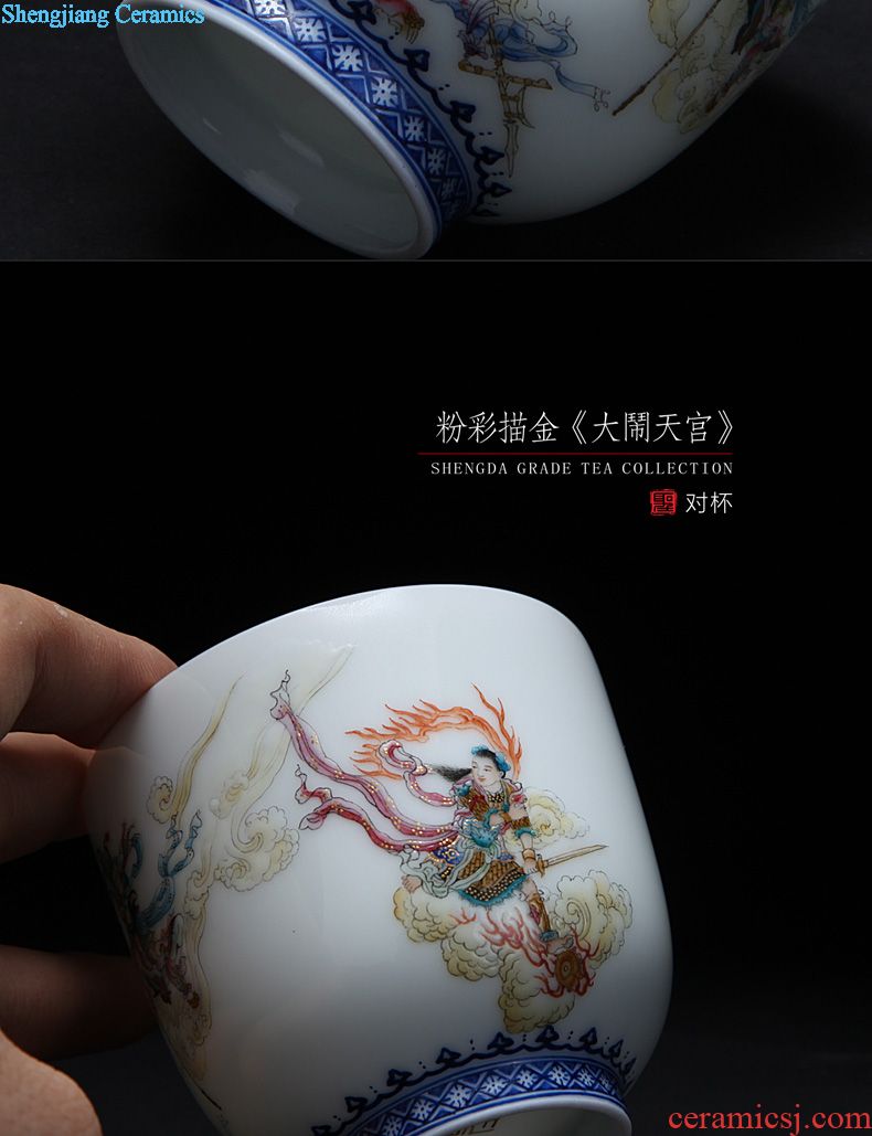 Santa boutique hand-painted color ink kung fu panda sample tea cup jingdezhen ceramics cup tea masters cup to foreigners