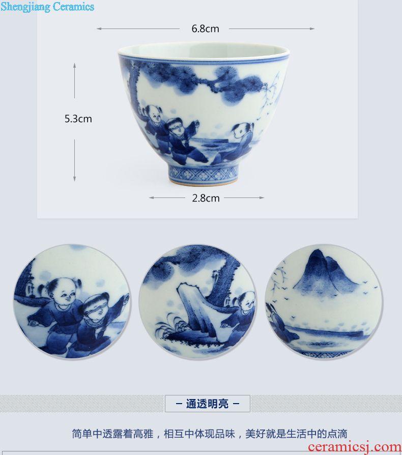 Three frequently wash # kiln cup of jingdezhen ceramic tea set tea red glaze, parts built water slag S71015 fights