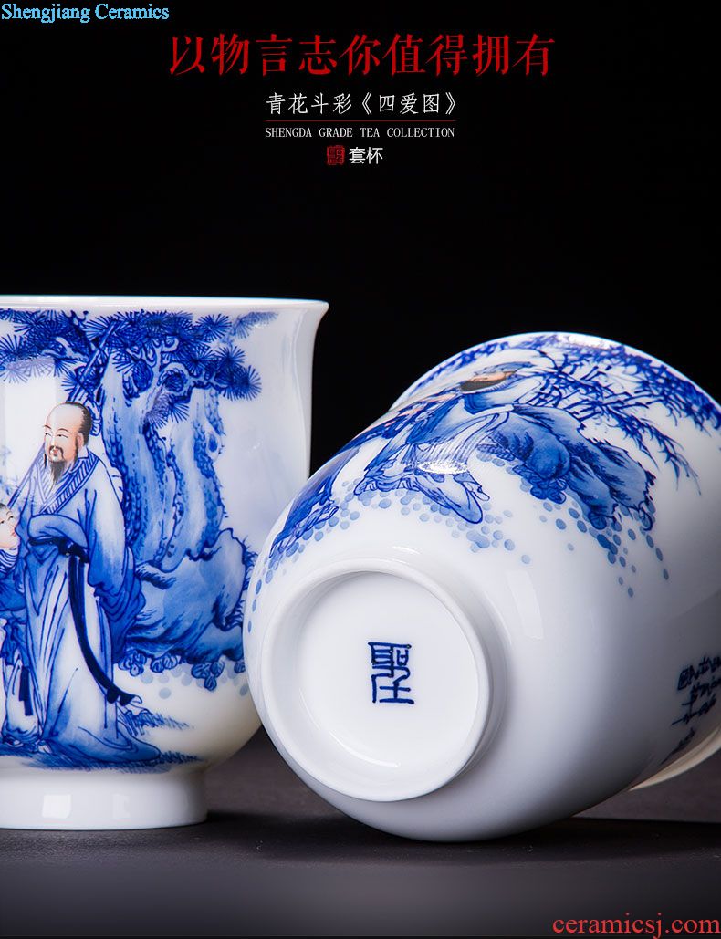Santa hand-painted porcelain hand-woven cloth sample tea cup of jingdezhen ceramic kung fu tea cups all hand masters cup