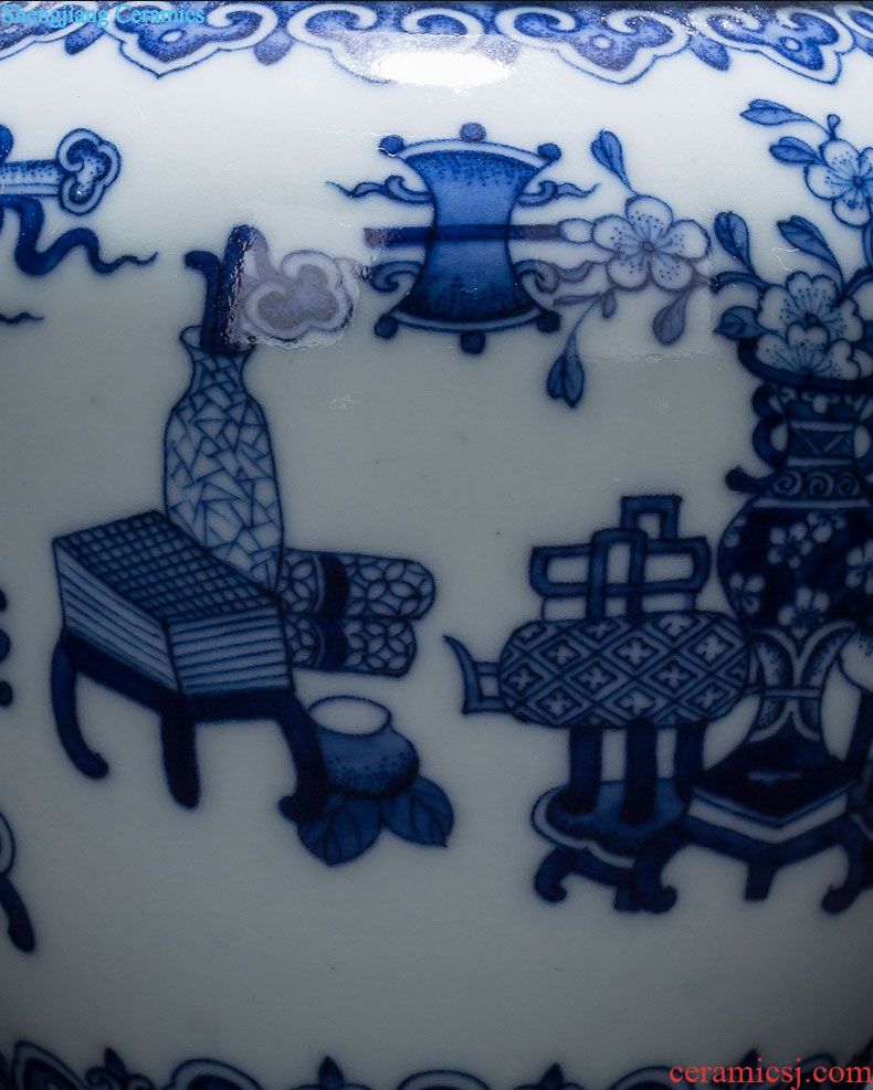 Holy big ceramic hand-painted heavy color ink high implicit figure kung fu tea pot full manual landscape teapot of jingdezhen tea service