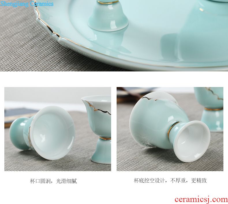 Jingdezhen ceramic wine wine suit household of Chinese style points archaize high wine pot liquor cup of a complete set of gift boxes