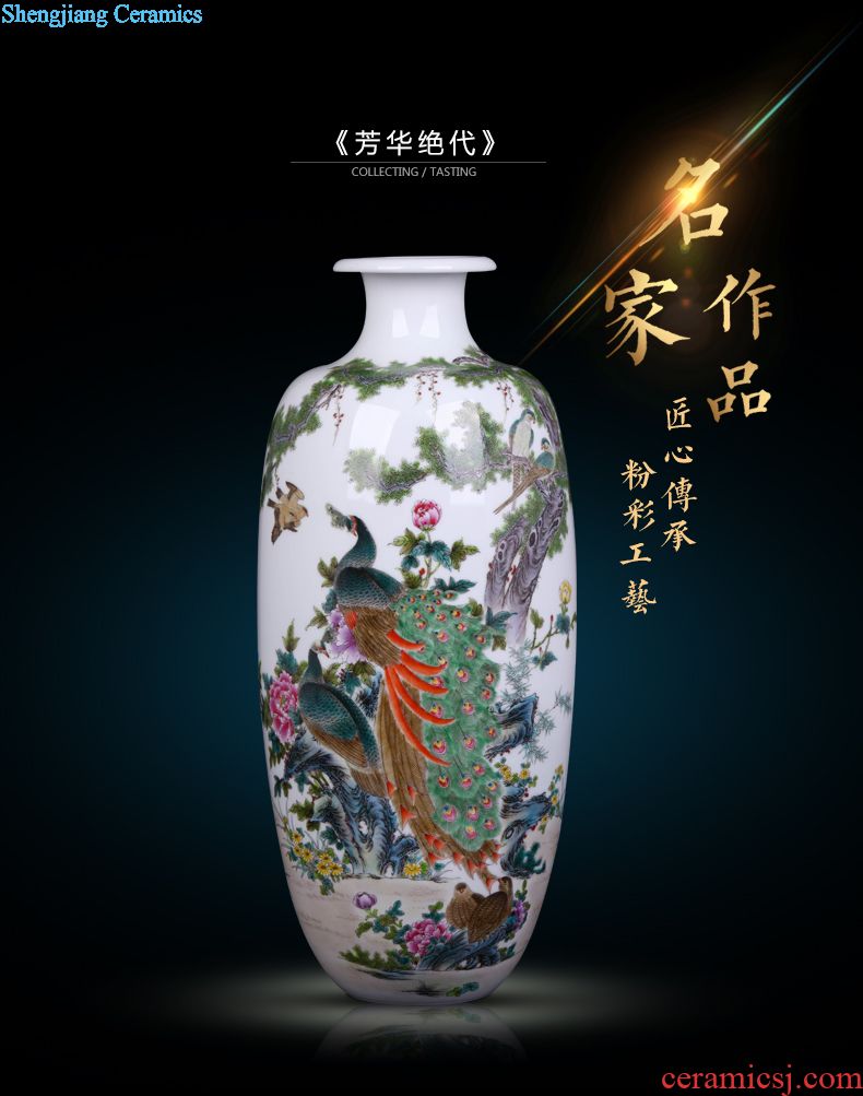 Jingdezhen ceramic handmade creative flower arranging place to live in the sitting room TV ark arts and crafts porcelain vase decoration