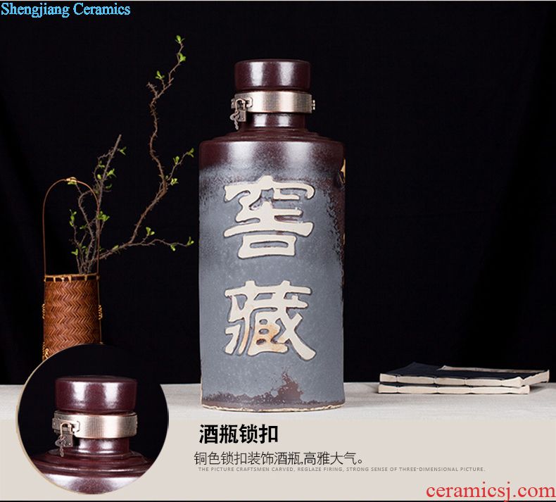 Bubble jars bubble bottle 10 jins jar with leading archaize of jingdezhen ceramic jars medicine bottle seal wine