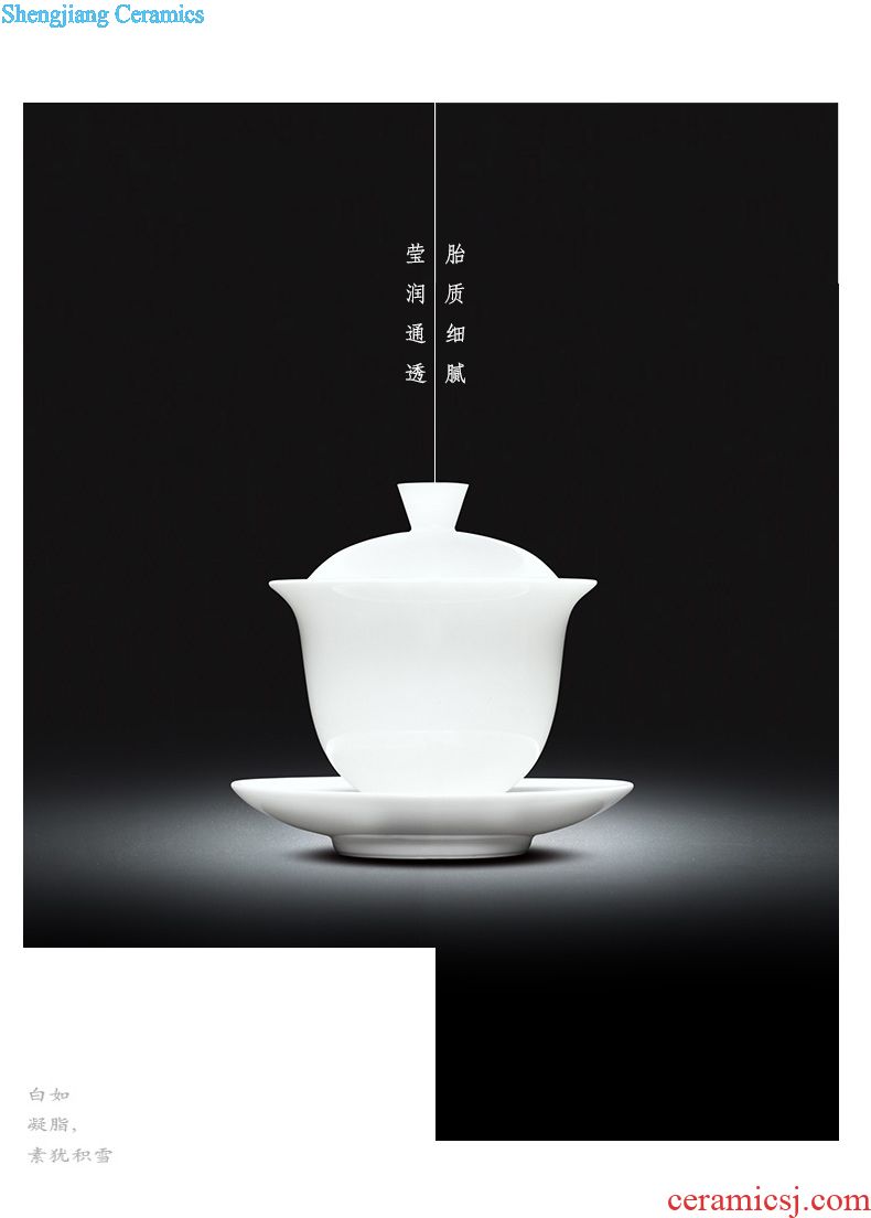Jingdezhen hand-painted colored enamel porcelain teapot kung fu tea set single pot of tea tea 1