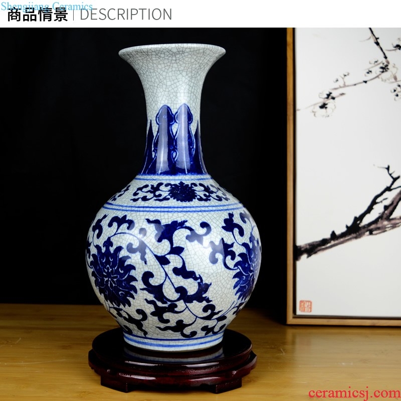 Jingdezhen ceramic vase restoring ancient ways is the sitting room the dried flower arranging Chinese ancient frame home decoration porcelain furnishing articles