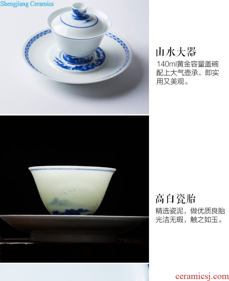 Sample tea cup master of jingdezhen ceramic hand-painted imperial yellow heart sutra meditation cup all hand tea kungfu tea cups