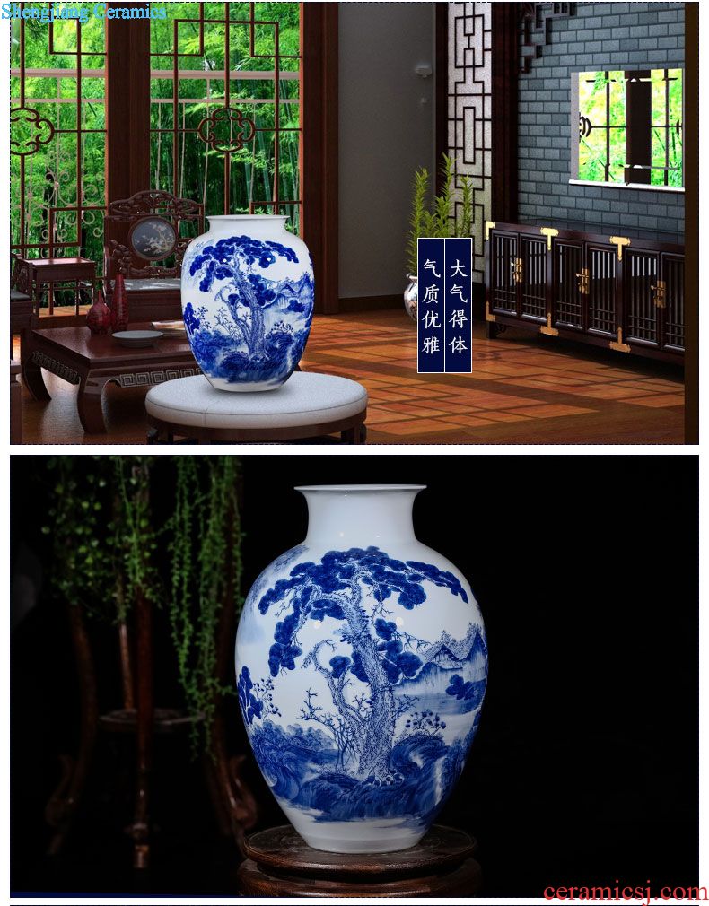 Jingdezhen ceramics with cover decoration storage tank meters large creative new Chinese style jar jar airtight jar of porcelain