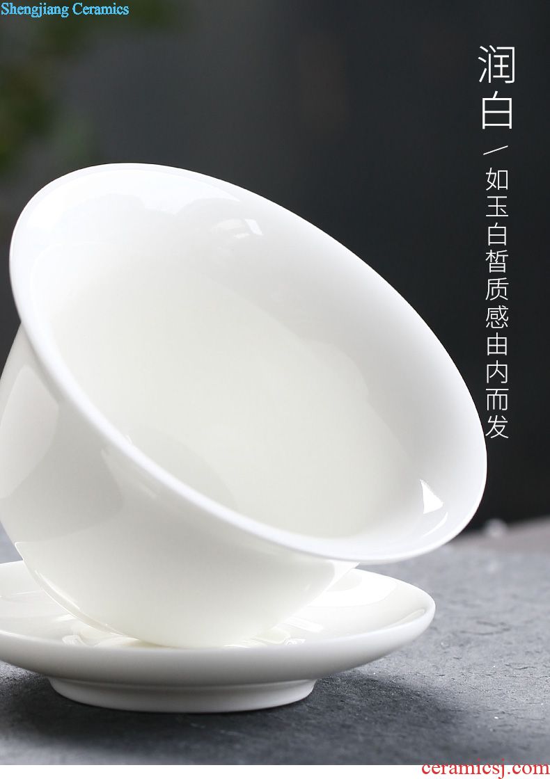 Drink to a kung fu master sample tea cup sweet white glazed ceramic cups cup single cup jingdezhen porcelain tea set small cup