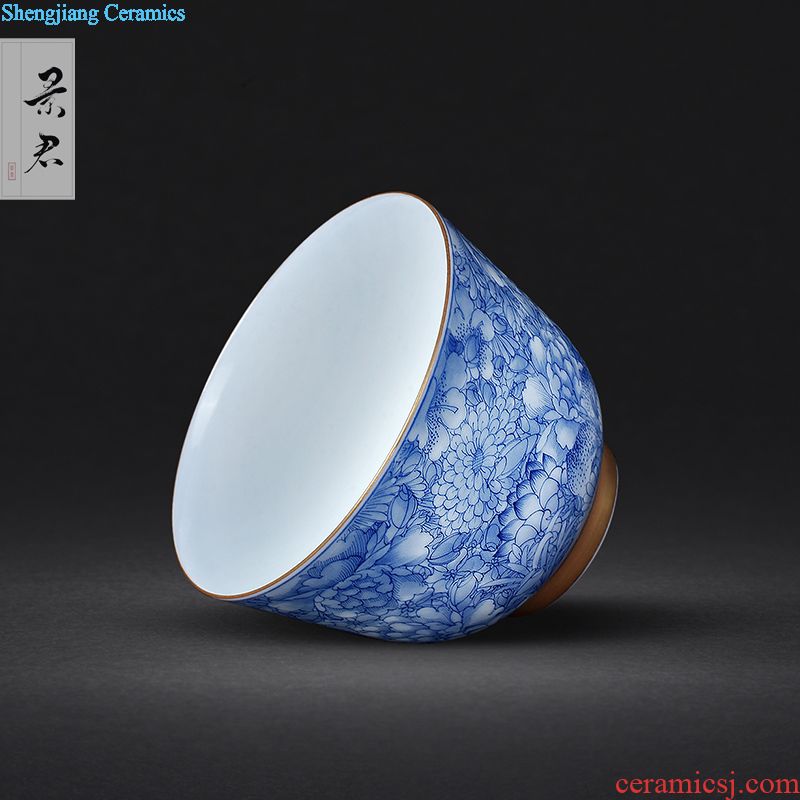 JingJun Jingdezhen porcelain hand-painted kung fu tea set ceramic teapot single pot of tea