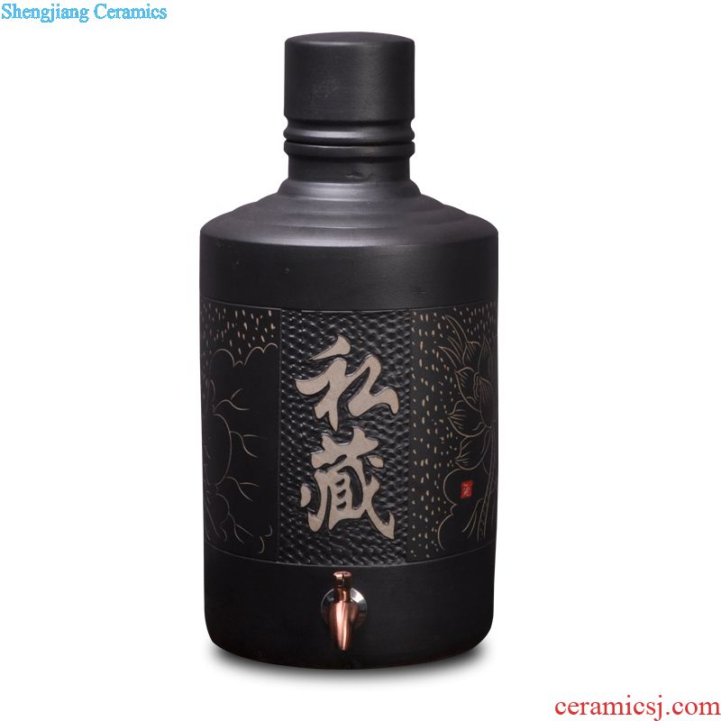 Jingdezhen ceramic jars 5 jins of 10 jins liquor bottle wine jar pot medicine bottle dip waxberry wine